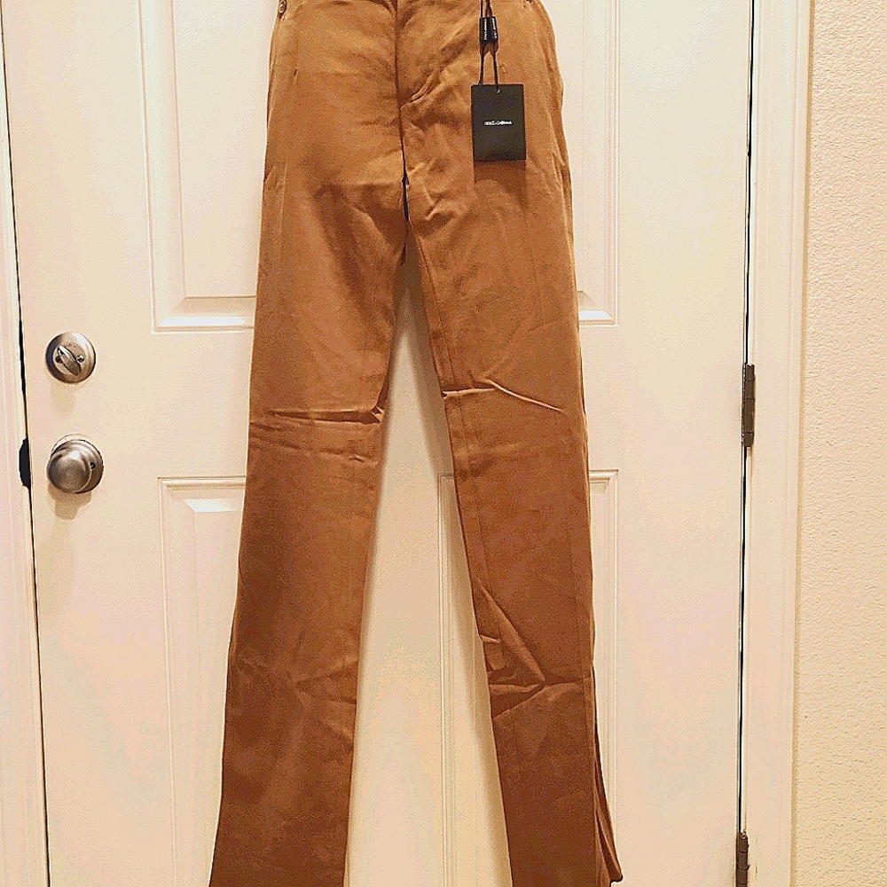Dolce & Gabbana Camel Chino Trouser Pants